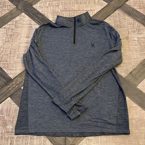 Men’s Spyder Gray Long Sleeve Pullover